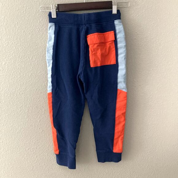 Hanna Andersson Colorblock Side Panel Jogger In French Terry - Navy Blue - 6/7 - Picture 3 of 7